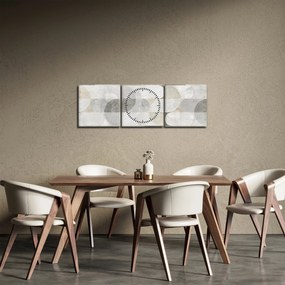 Tablou - Placi de faianță (cu ceas) (90x30 cm)