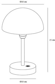 Veioza LED portabila de exterior design nordic IP44 Ellen To-Go Battery bej