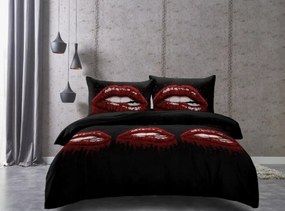 Lenjerie de pat din microfibra ROUGEA negru Dimensiune lenjerie de pat: 70 x 80 cm | 140 x 200 cm
