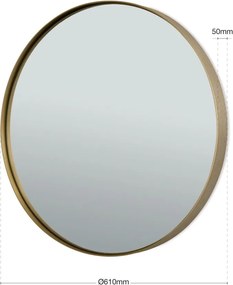 Oglinda decorativa design modern CARLO auriu D-61cm