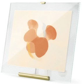 Ramă foto aurie cu picior de susținere din sticlă 26x30,5 cm Flute – Umbra