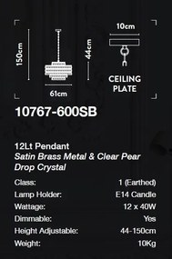Candelabru cristal design lux elegant BELLE 12L