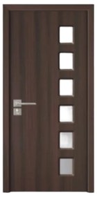 Usa Interior din MDF Novo Doors ND319, Cadru din Lemn Masiv, Geam Sablat, KIT COMPLET, Toc , Manere si balamale incluse (Culoare: Alb, Toc: Fix,