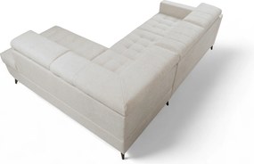Colțar cu funcție de dormit Nardo L, extensibil, dreapta - chenille bej deschis Vibe 06