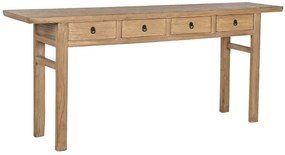Consola din lemn masiv, natur, cu sertare, Meadow