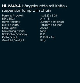 Lustra iluminat exterior din fier forjat design felinar HL 2349-A