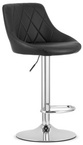 OFERTA Scaun de bar negru din piele ecologica KAST II. calitate secunda