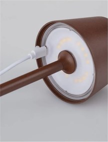 Veioza/Lampa de masa LED portabila exterior IP54 DECK maro