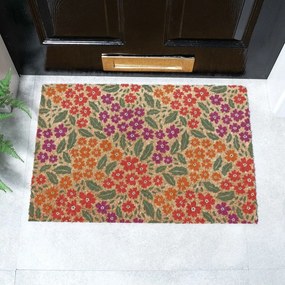 Covoraș de intrare din fibre de nucă de cocos 40x60 cm Floral – Artsy Doormats