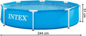 Piscină Intex 28205NP cu cadru metalic - 244 x 51 cm