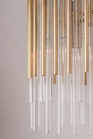 Lustra suspendata LUX, design elegant, WALLIS alama antichizata, cu 6 surse de lumina
