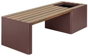 Bancă cu un ghiveci de flori cu auto-irrigare, WOODGREEN - Hobby Flower Culoare: granat/lemn culoarea granatului