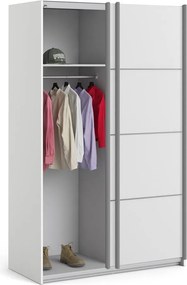 Șifonier cu uși glisante Tvilum Verona, 122x202 cm, alb