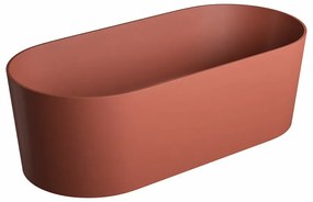 Cada freestanding compozit, teracota mat, 180x76 cm, Foglia Terra Teracota