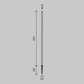 Lampa cu tarus pentru iluminat decorativ gradina IP54 Spear H-80cm