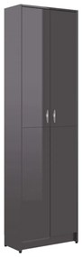 802857 vidaXL Șifonier de hol, gri extralucios, 55x25x189 cm, PAL