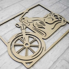 DUBLEZ | Tablou din lemn pentru perete - Motocicleta Chopper