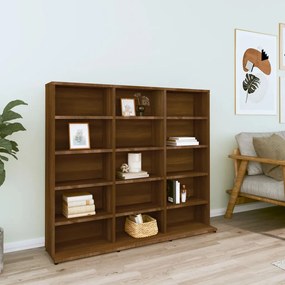 815485 vidaXL Dulap CD-uri, stejar maro, 102x23x89,5 cm, lemn prelucrat