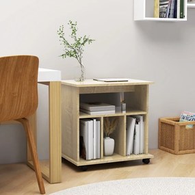 vidaXL Dulap cu roți, stejar sonoma, 60x45x60 cm, lemn prelucrat