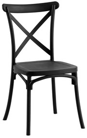 Scaun de sufragerie SAVIVA (Negru). 1091685