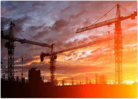 Tablou - Șantier de construcții (70x50 cm)