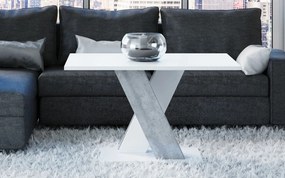 Măsuță lemn masiv alb de Cafea Royal Stage 120x60 cm
