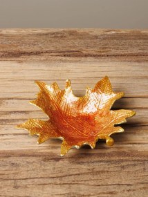 Tavita decorativa, forma de frunza, din cositor, 12 cm, Autumn