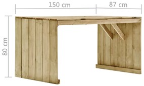 Set mobilier de exterior, 5 piese, lemn de pin tratat 5