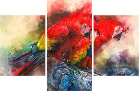 Tablou - Papagali roșii ara (90x60 cm)