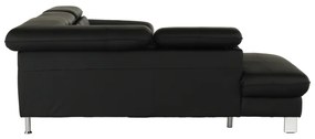 colţar din piele, negru, stânga, RIVER