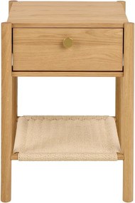 Noptieră în culoare naturală deschisă cu aspect de lemn de stejar Monfort – Actona