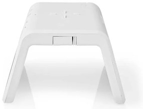 Nedis WCACQ30WT - Ceas cu alarmă, ecran LCD și încărcător wireless 15W/5V alb