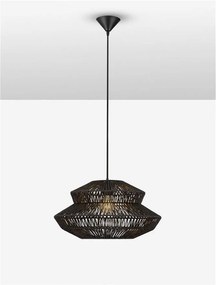 Lustra/Pendul design natural NUA negru