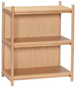 Bibliotecă în culoare naturală cu aspect de lemn de stejar 75x88 cm Heritage – Hübsch