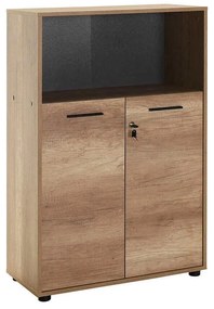 Biblioteca Adore New York, 2 usi cu cheie, 3 rafturi, 72 x 110 x 34 cm