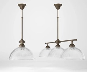 Candelabru stil neoclasic din alama si abajur ceramic Elide