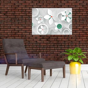 Tablou abstracției florale (90x60 cm)