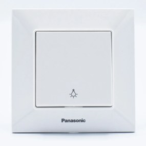 Intrerupator cu revenire, 10A, IP20, Alb, Panasonic Arkedia Slim