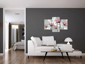 Tablou cu abstracție florală (90x60 cm)