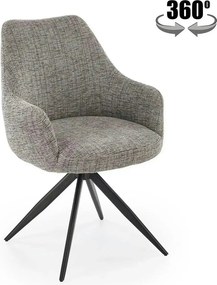 Scaun K564, gri/negru, stofa clasica/metal, 60x63x87 cm