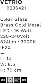 Aplica de perete LED decorativa VETRIO