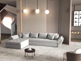 Colțar extensibil dumonde cu ladă de depozitare si sezut confortabil din spuma high-density, Loana XL Royal Antracit 335x185 cm