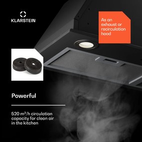 Klarstein Paolo 72 Hotă de bucătărie încorporabilă 72 cm 520 m³/h LED Touch A++