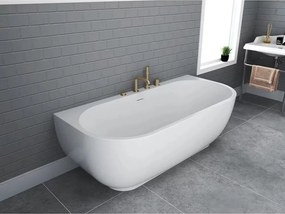 Cada freestanding Rune Birka Rund acril alb lucios 170x80 cm lipitadeperete,BTW