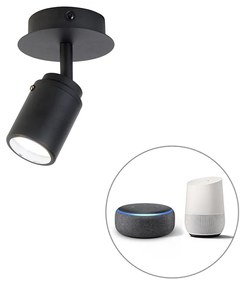 Spotlight inteligent pentru baie negru IP44 cu WiFi GU10 - Ducha