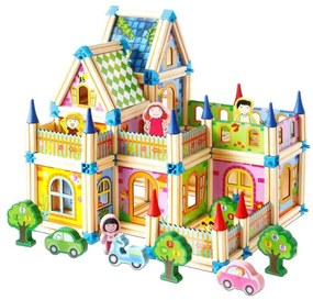 Set de construcție din lemn Castel - 2Kids Toys