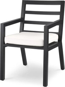 Scaun de interior/ exterior elegant design LUX Delta, negru 115003 HZ