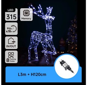 Aigostar - Decorațiune LED de Crăciun pentru exterior LED/3,6W/31/230V 6500K 120cm IP44 ren
