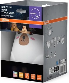 Osram - LED RGBW Lampă de veghe tactilă pentru copii NIGHTLUX BEAR LED/0,7W/3,7V 1200 mAh
