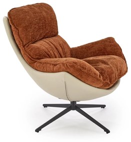 Fotoliu rotativ Lobster stofa cinnamon H92 cm